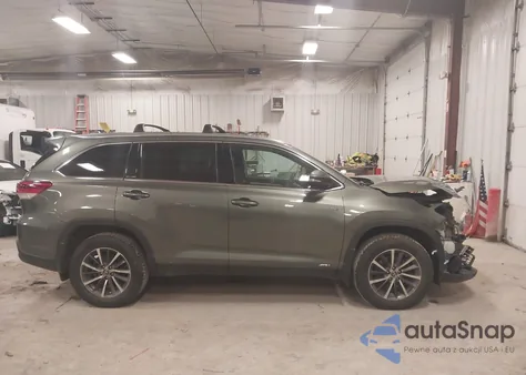 2019 Toyota Highlander Hybrid Xle z USA, uszkodzony, nr VIN 5TDJGRFHXKS075340